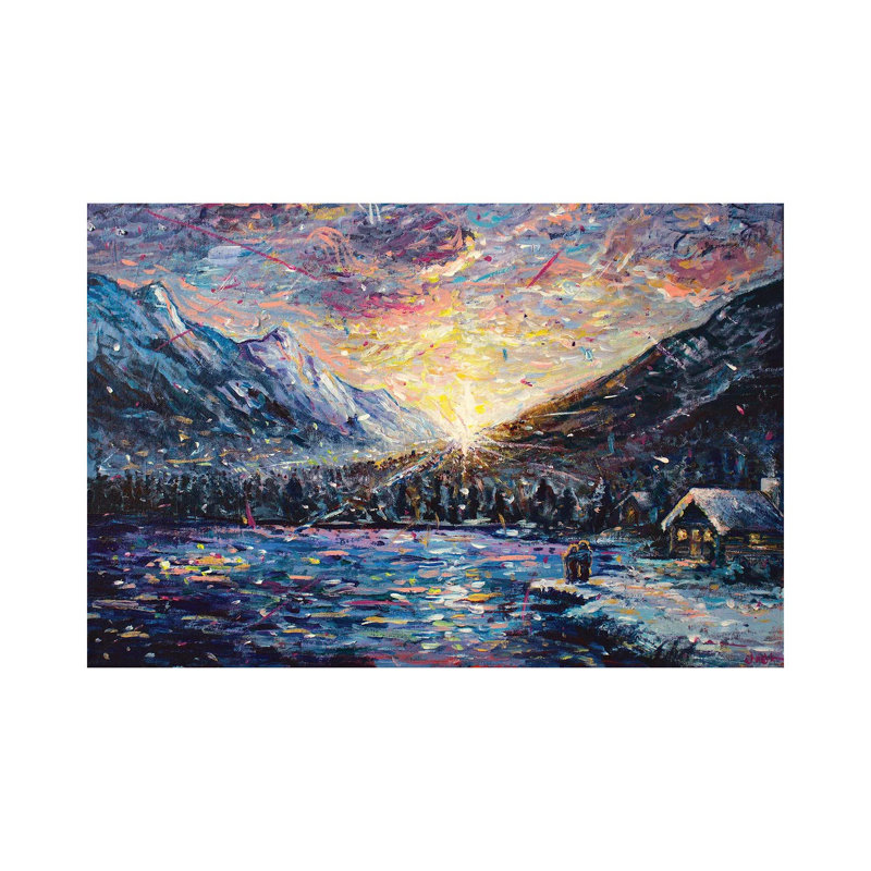 First Snow by Jeff Johnson - Wrapped Canvas Painting, 20.32 cm H x 30.48 cm W