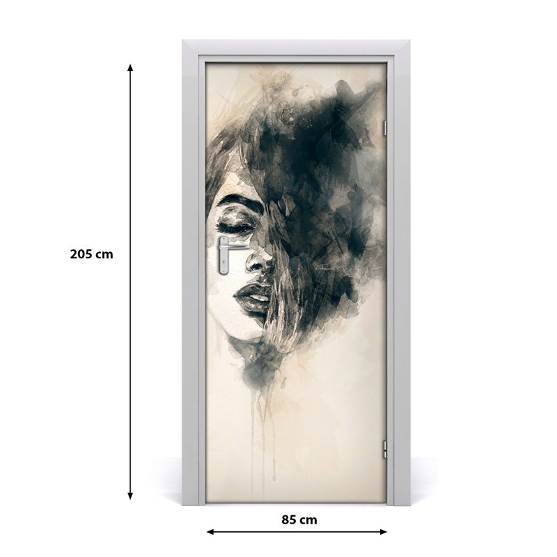 Abstraction Woman Door Decal