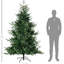 Arbre de Noël artificiel de 57 po de largeur, 1288 branches, ouverture automatique, ignifuge, base en métal légère de 7,5 pi avec branches, installation simple, acier