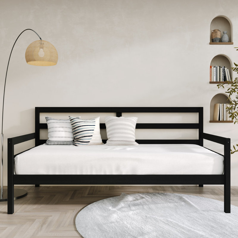 Regeana Kiln-Dried Twin Solid Wood Daybed , Black