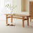 Burlywood Solid Wood Bench