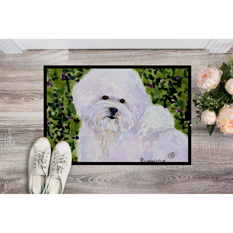 Tapis d'intérieur antidérapant Tahoma Bichon Frise, Rectangle 2 pi x 3 pi