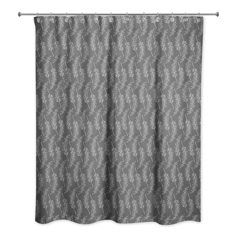 Rideau de douche simple Sudler, Gris