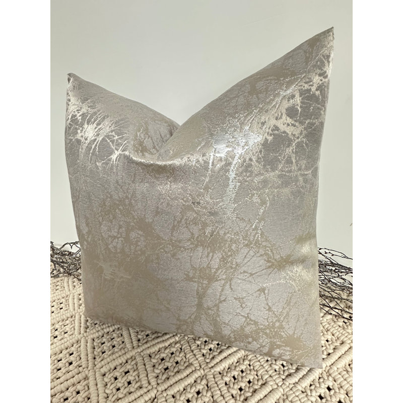 Abstract Square Cushion Cover, Silver Abstract