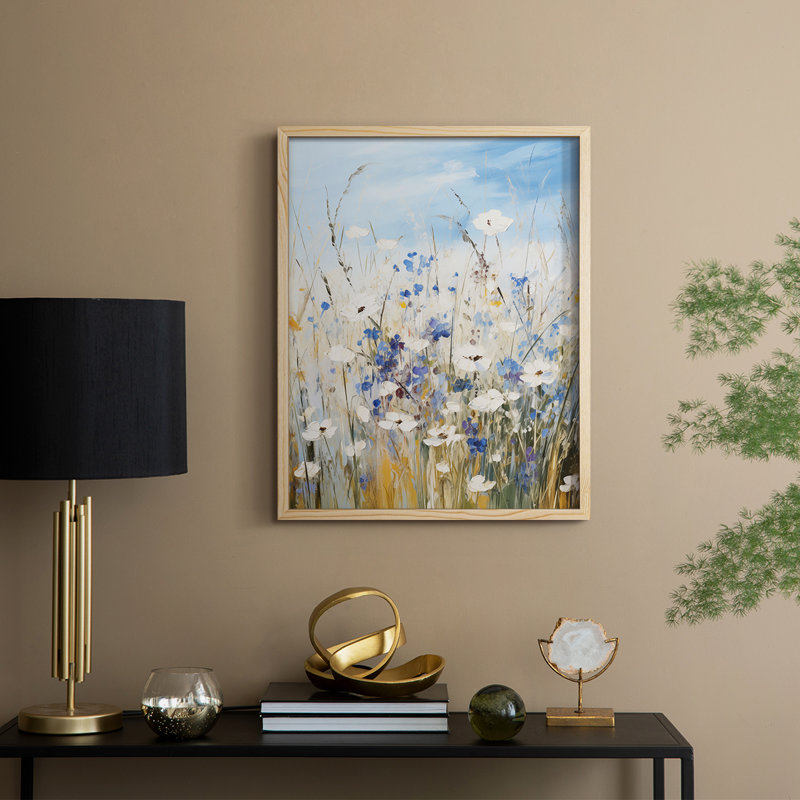 Impression encadrée FLORAL Series XXVII - bois massif, H 15 po x l 12 po
