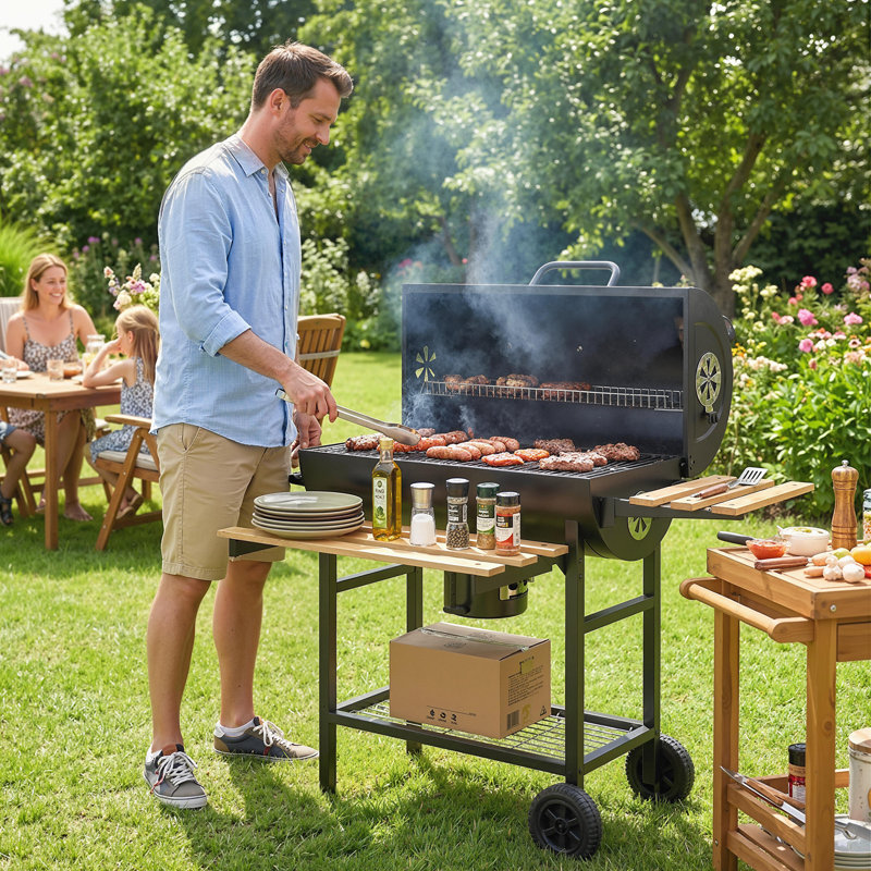 Outsunny 116cm W Charcoal Grill