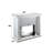 Nysa 47" Fireplace, Mirrored & Faux Crystals