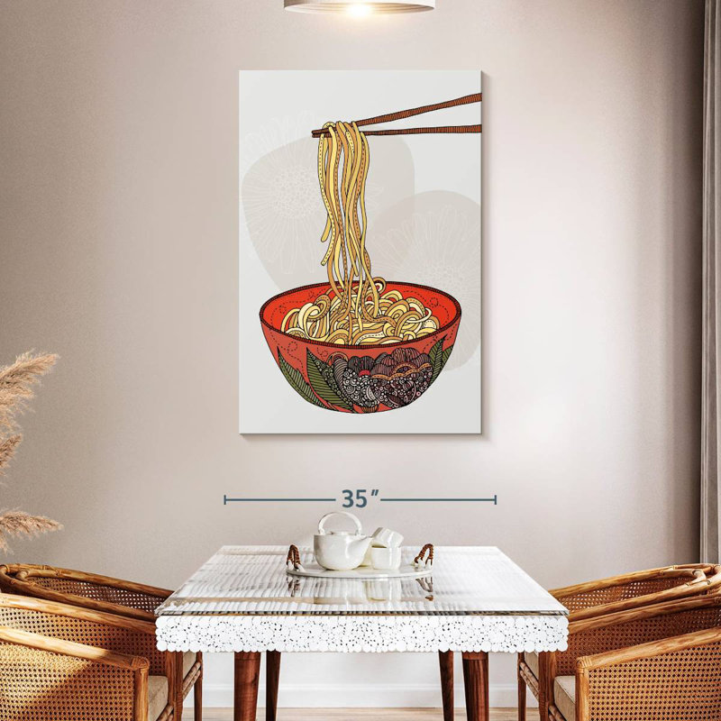 Yarlin Eat Some Noodles, H 48 po x l 32 po