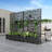 Metal Planter Box with Trellis with Wheels-1255093884