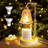 Candle Warmer Lamp With Timer & Adjustable Height Flameless Electric Wax Melter Dimmable Light For Scented Candles Gold Flower Design Home Decor
