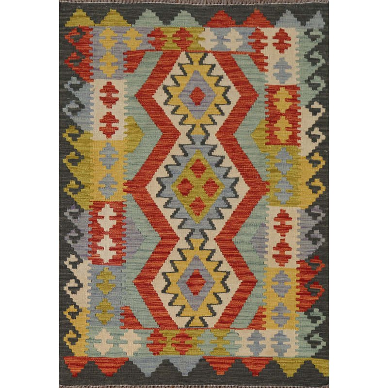 Reversible Wool Kilim Oriental Rug 3x5