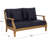 Clairmont Teakwood Patio Loveseat-1187069196