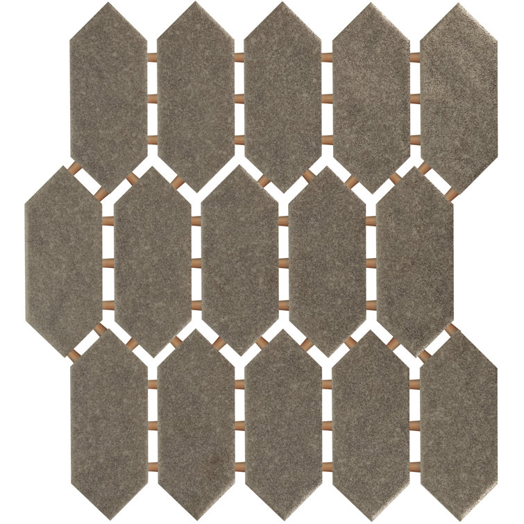 Itona 2" x 5" Ceramic Picket Mosaic in Matte Nordic Sand