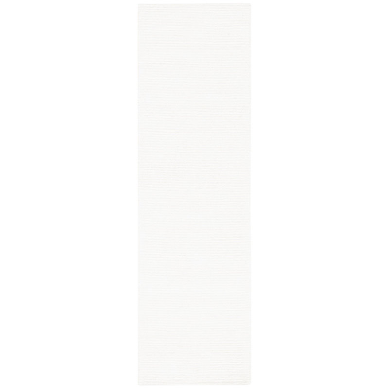 Tapis ivoire touffeté à la main Mersudin, Tapis de couloir 2 pi 3 po x 8 pi
