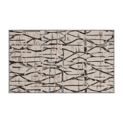 Machine Washable Gray Area Rug
