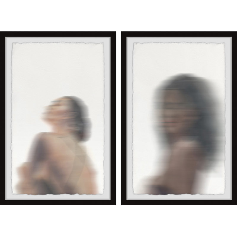Blurry Portrait by Marmont Hill - 2 Piece Single Picture Frame Painting Set, 91cm H x 122cm W x 3.81cm D