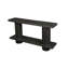 Console Henderson à 2 niveaux en bois massif de 64 po noir-883023643