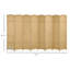 Paravent captivant de 5,6 pi de hauteur à 8 panneaux, écran d'intimité en bois naturel pour bureau à domicile, tissage captivant