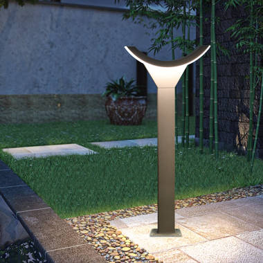 Inowel Bollard Pathway Lights Landscape Lighting Wired with GX53 LED Bulb  23 Inches Modern Outdoor Driveway Light for Patio Lawn Garden Courtyard  Decoration 