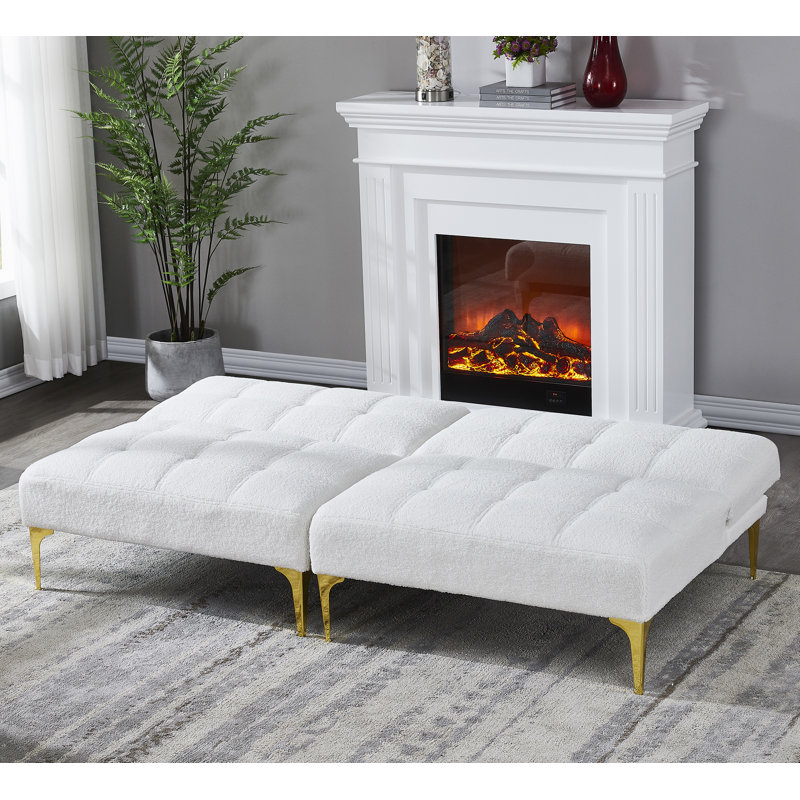 Tissu convertible futon avec pieds en métal