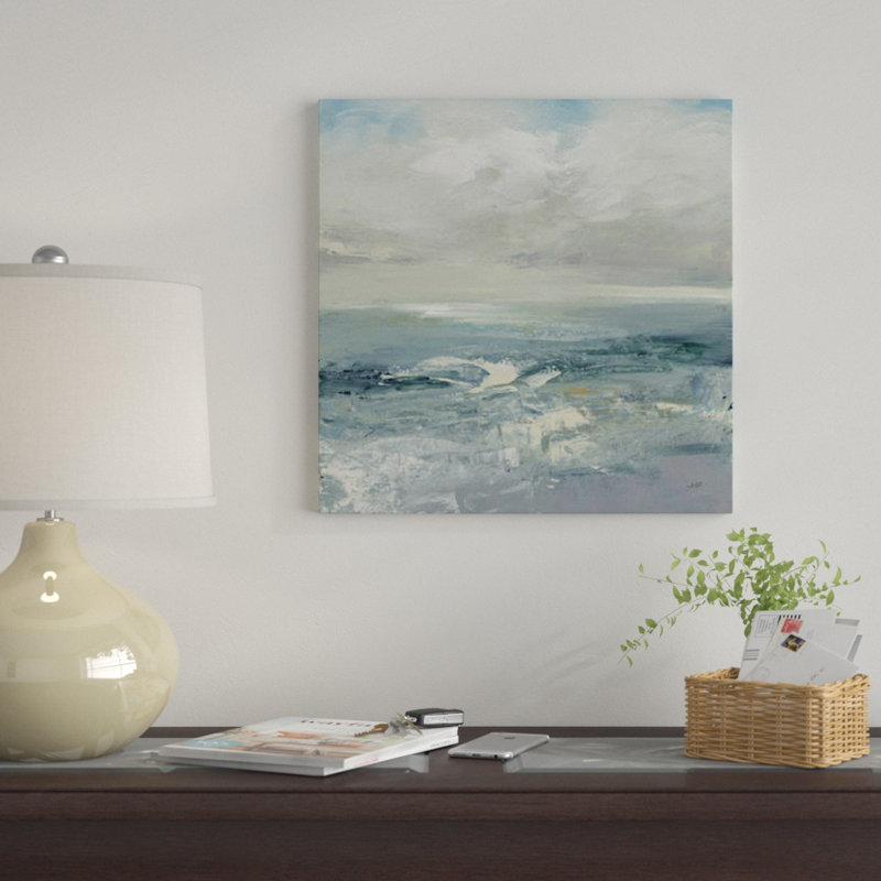 " Waves " by Julia Purinton, 12" H x 12" W x 0.75" D, Wrapped Canvas, No Mat