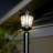 Bentham 1- Light Black 22" H Glass Outdoor Pier / Post Mount Light - Delberta