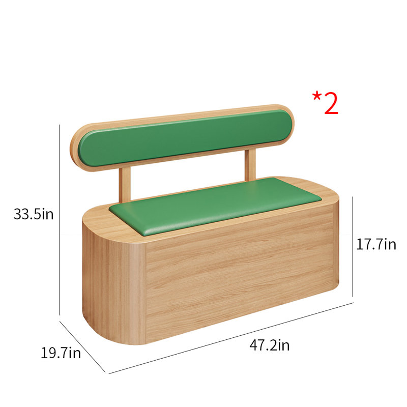 Banc rembourré en similicuir pour restaurant