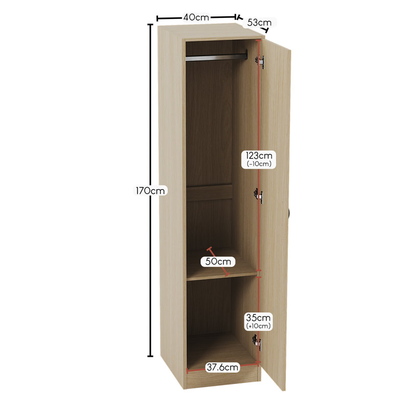Maybery MDF & Particleboard Wardrobe, Natural