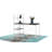 Reversible Wooden Desk White/brown - 47" Tabletop & Stable Metal Structure Great For Small Bedrooms Spacious Table Frame Ideal Apartments