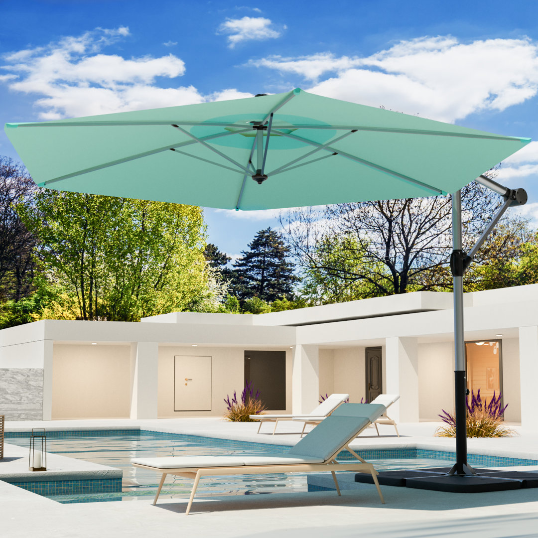 9' Cantilever Umbrella Outdoor Patio Offset Umbrella Arlmont & Co. Fabric
