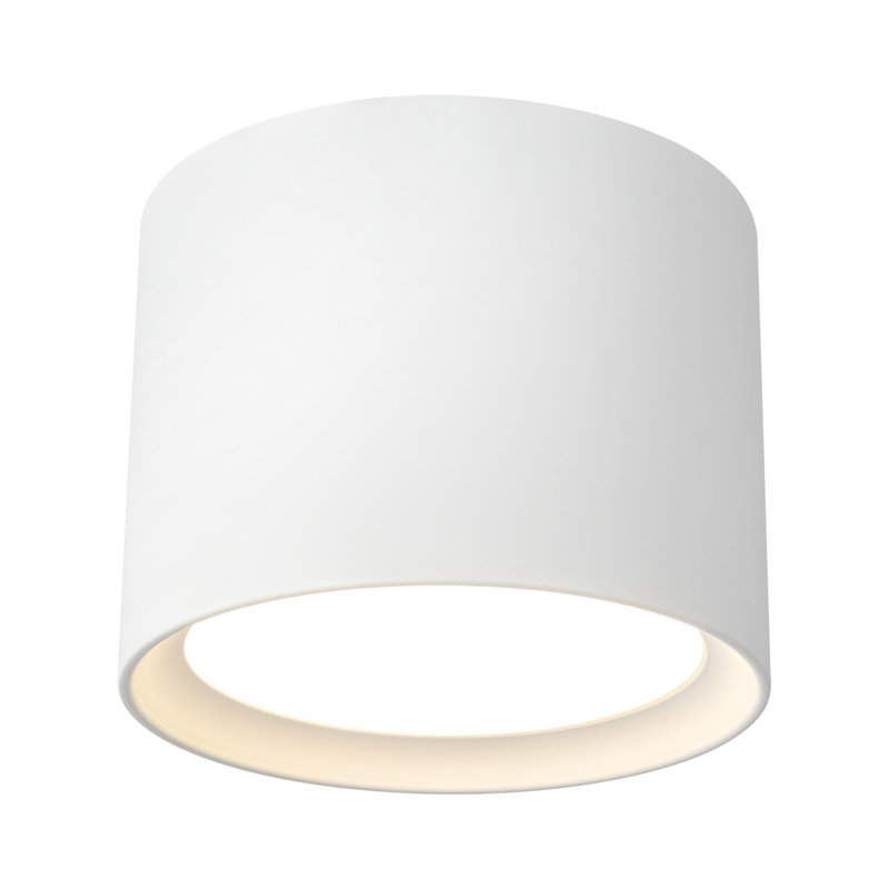 Uma 9-in Black dimmable LED Semi-Flush Mount, White