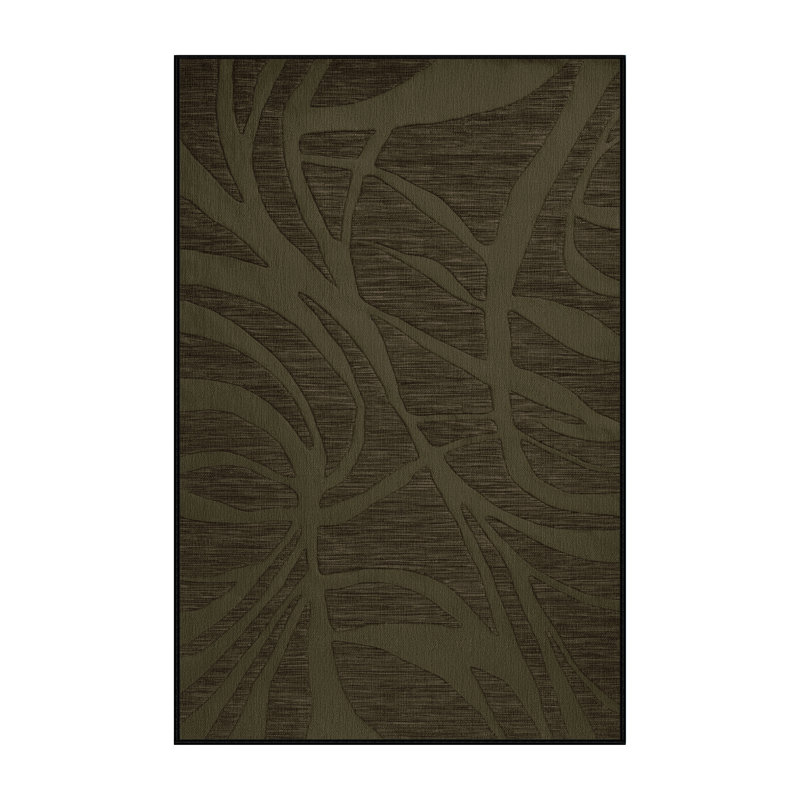 Tapis abstrait lavable à la machine, Rectangle 7 pi x 10 pi