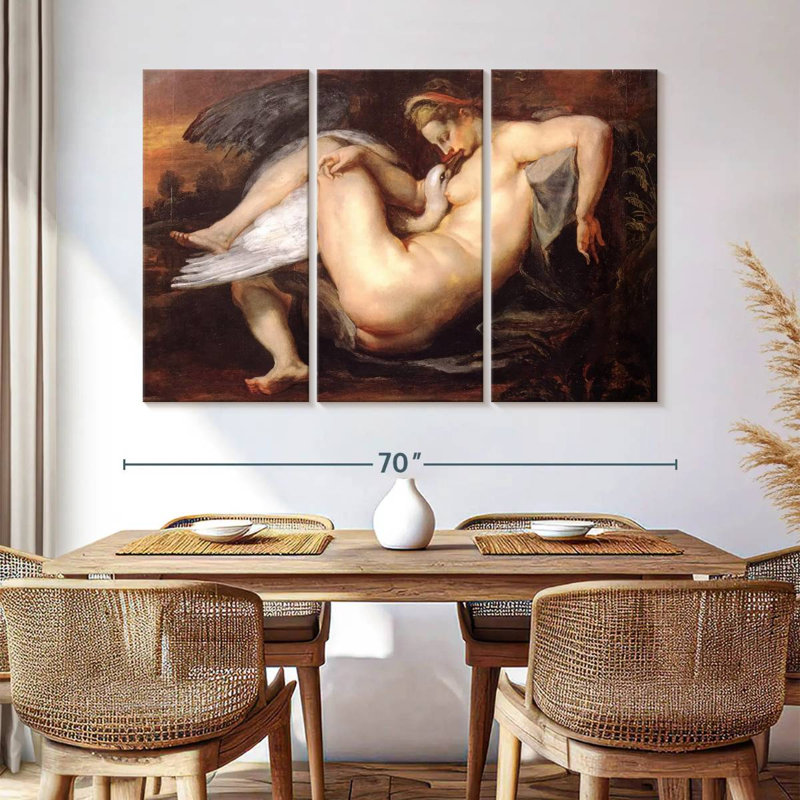 Leda And The Swan 1601, 42" H x 65" W