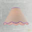 Scallop Edge Natural Textured Linen Coolie Lamp Shade With Trims By-144554899