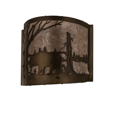 Rustic Lodge Flush Mounted Sconce