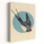 Swallow In Flight Elegant Minimalist Retro Bird Nature Wildlife Wall Art Print by Nicholas - Wrapped Canvas Print-1914137403