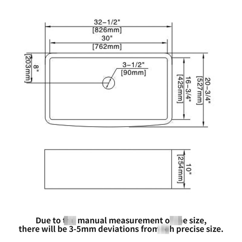 33 Inch White Ceramic Kitchen Sink With Arch Edge Apron Front, - Chip And Scratch, Comes Basket Dish Grid Discoloration,