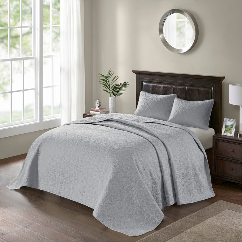 Reversible Quilt Set Grey Twin/Twin XL