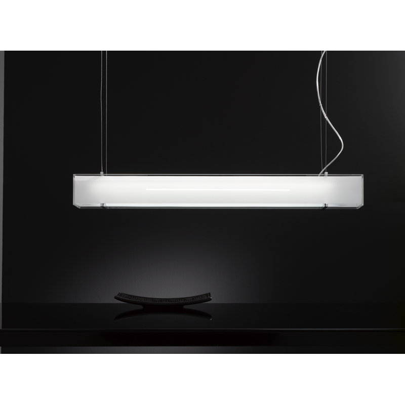 Trave 2 - Light Chrome Geometric Pendant, 123 cm, Black