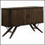 Buffet à 2 portes en noyer foncé Wes avec rangement spacieux, parfait pour une décoration élégante et fonctionnelle.
