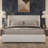 Abbey Wingback Queen Bed Ivory