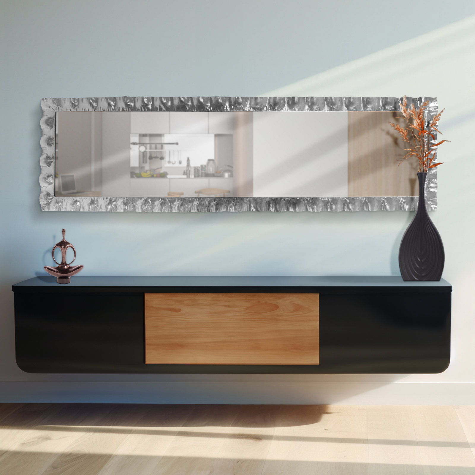 Theodore 30" Full-Length Mirror, Silver, 72" x 20"