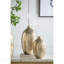  Vase en aluminium avec des rayures dorées, parfait pour un décor moderne et élégant-1210970566