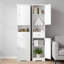 Armoire de 67 po de haut Karoline étroite avec 2 portes