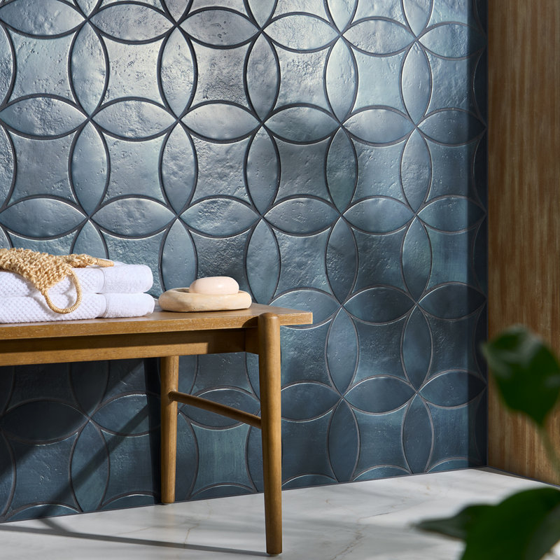 Raval 3x8 Petal and Kite Matte Terracotta Look Porcelain Floor and Wall Tile, White