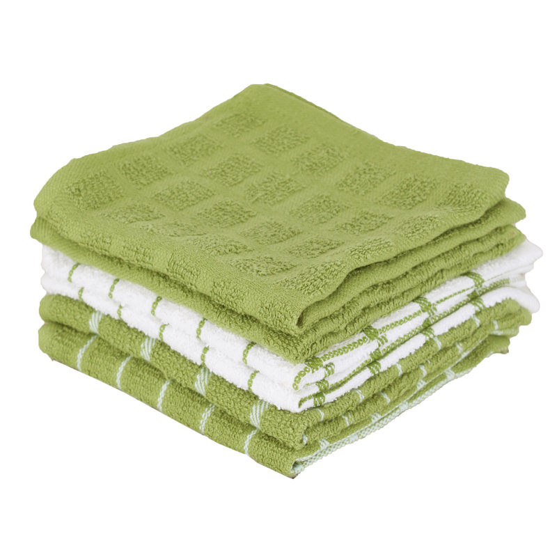 Cotton Plaid Dish Cloth Kitchen Towel, Cactus