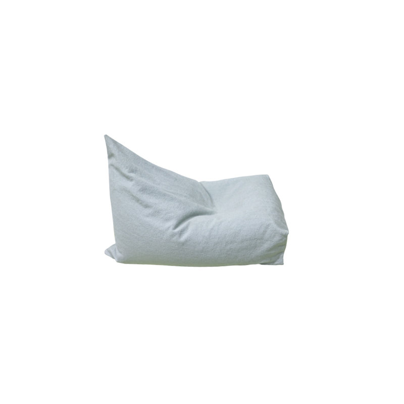 Small Puff Cleo Light Honey, Blue Cotton Blend