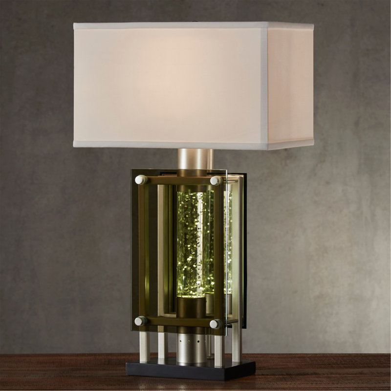 Lampe de table moderne au fini argenté 1Pc