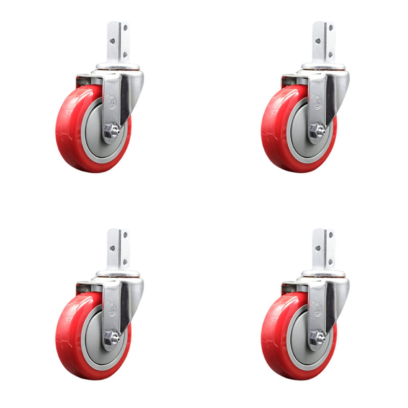 Polyurethane Caster, Red