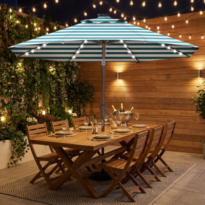 9 FT Lighted Patio Olefin® Umbrella